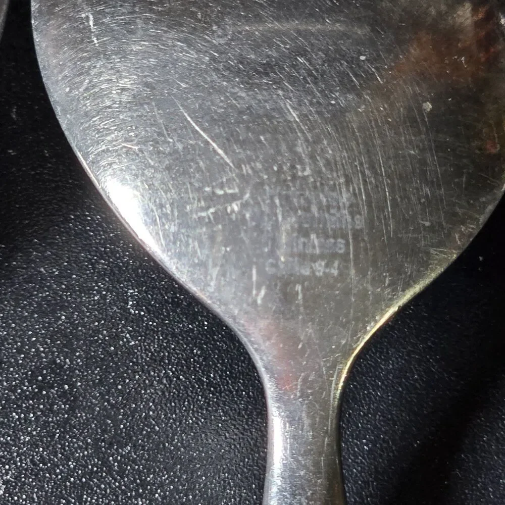 Hampton Silversmiths BISTRO-GREEN 2 Large Spoons Stainless Flatware